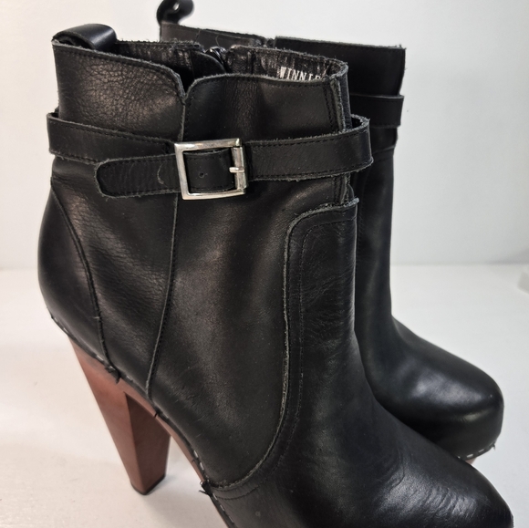 N.Y.L.A. Winnie Black Platform Ankle Boots size 10 - Picture 12 of 13